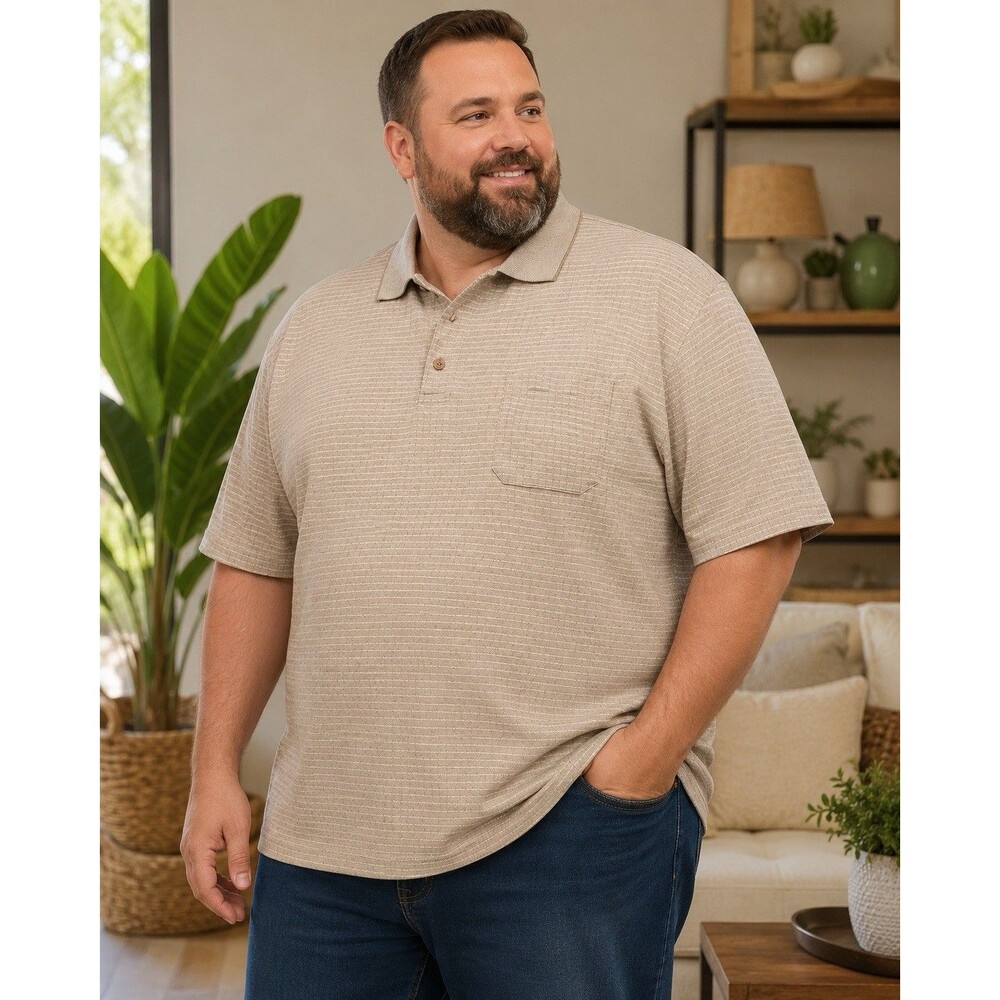 Architect Jacquard Men’s Polo Shirt Size XXL